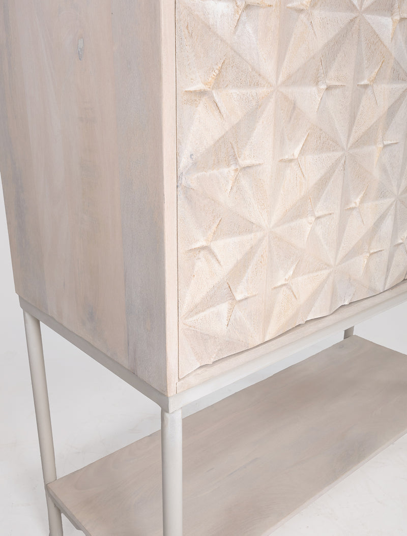 Trinity | 2 deurs kast met onderplank, Mango Ashblond