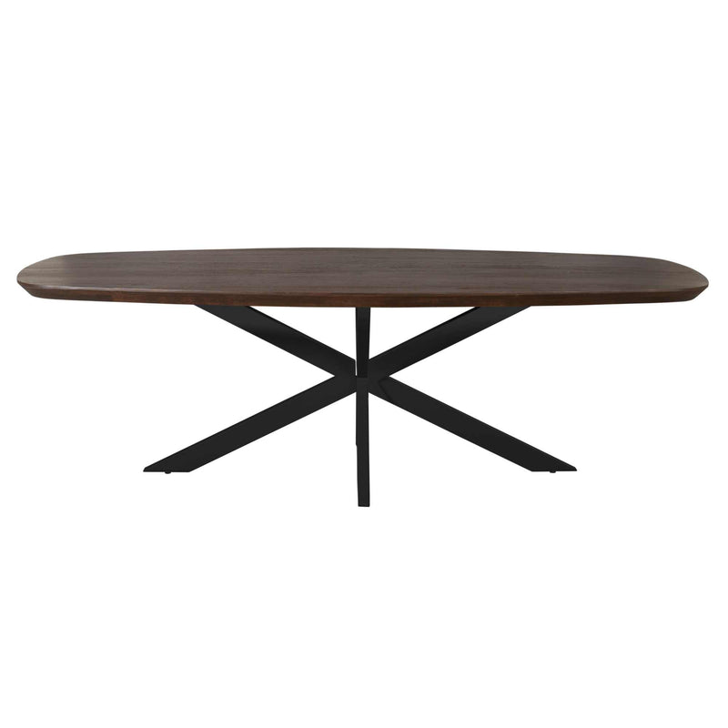 Eettafel Madison Brown | Mangohout | Deens Ovaal | Matrixpoot Black | 280cm