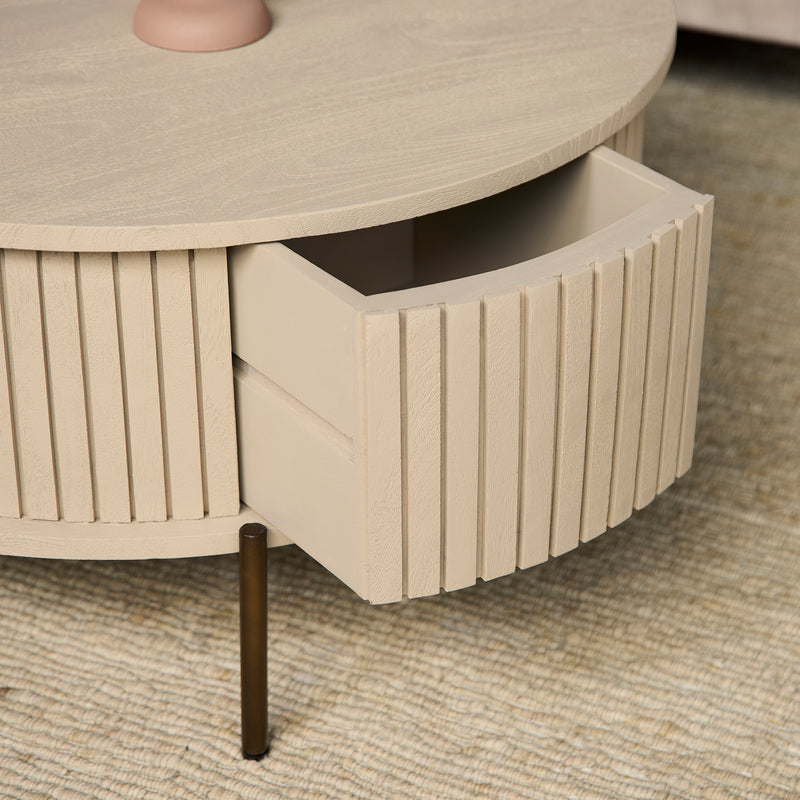Salontafel Madison Sand | 80 cm | Rond