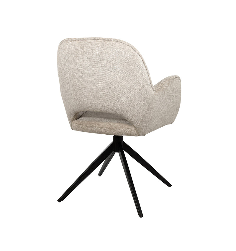 Alicia | eetkamerstoel draaipoot 360ARS Cremona Taupe 04