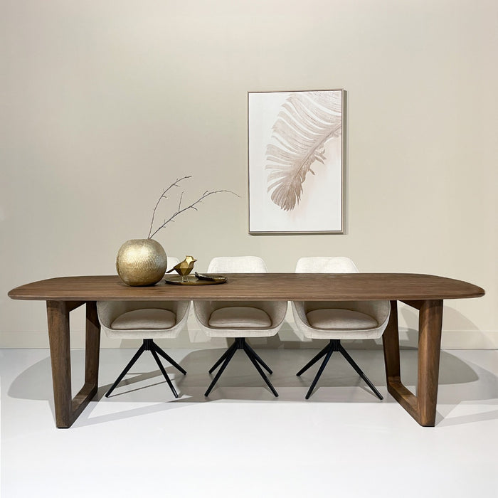 Eettafel Cortez | Mangohout | Rechthoek | U-poot 270 cm