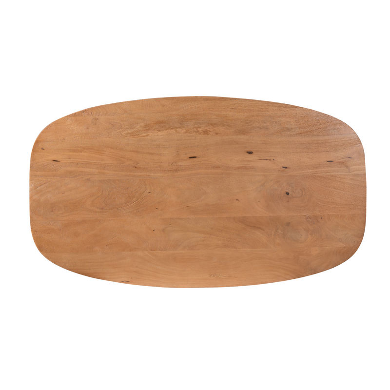 Eettafel Madison Naturel | Mangohout | Deens Ovaal | Matrixpoot Black