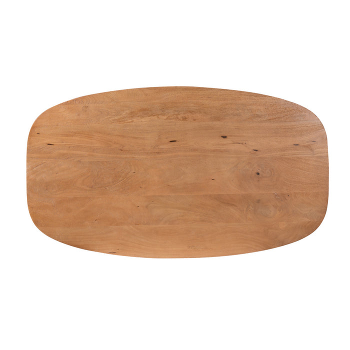 Eettafel Madison Naturel | Mangohout | Deens Ovaal | Matrixpoot Black