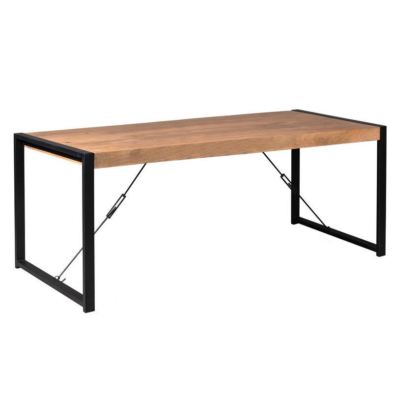 Eettafel Barkley | Mangohout | Rechthoek | U-poot | 200x90