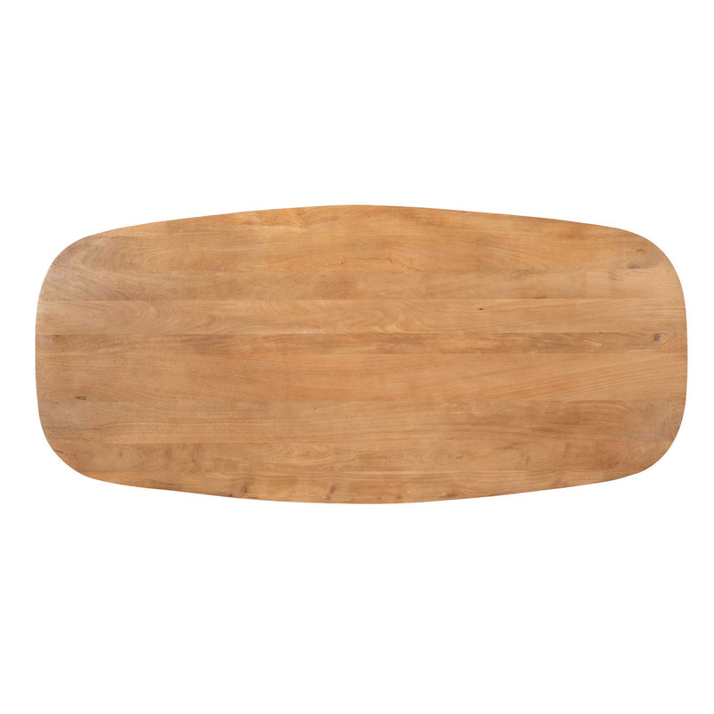 Eettafel Madison Naturel | Mangohout | Deens Ovaal | Matrixpoot Black | 200cm