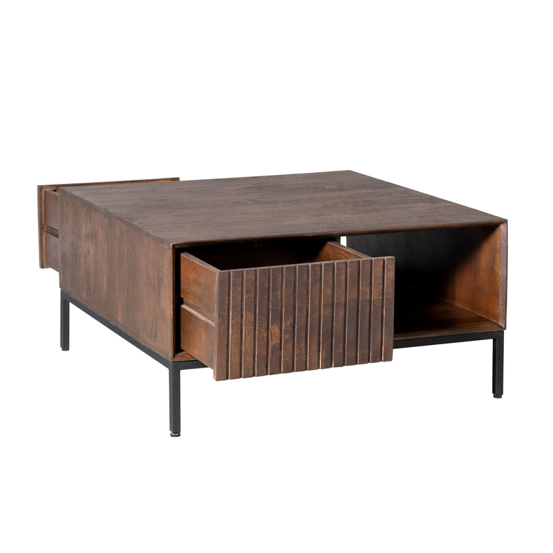 Salontafel Madison Brown | 80 cm | Vierkant