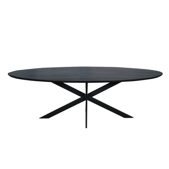Eettafel Ferris Zwart | Eiken | Ovaal | Matrixpoot
