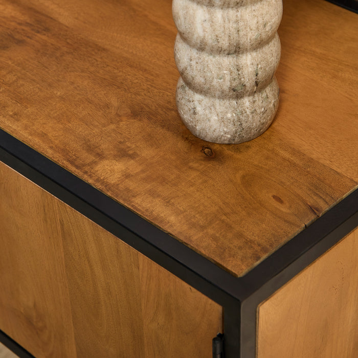 Tv meubel Denver | Mangohout en staal | 180 cm