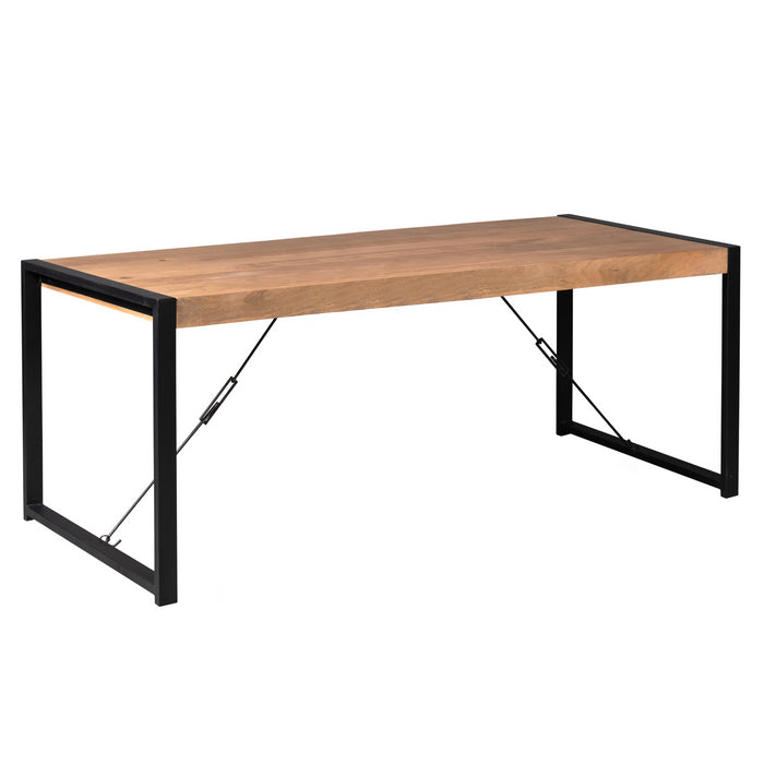 Eettafel Barkley | Mangohout | Rechthoek | U-poot | 220x90