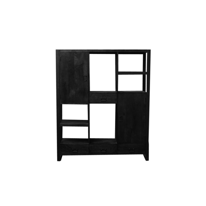 Vakkenkast Boaz Black | 150 x 180 cm
