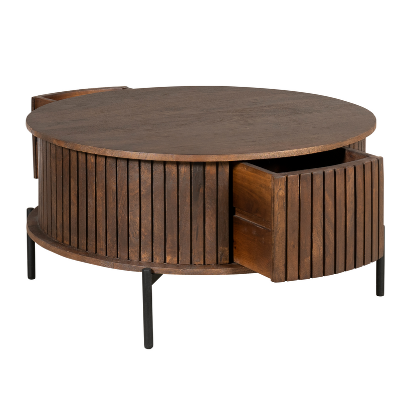 Salontafel Madison Brown | 80 cm | Rond