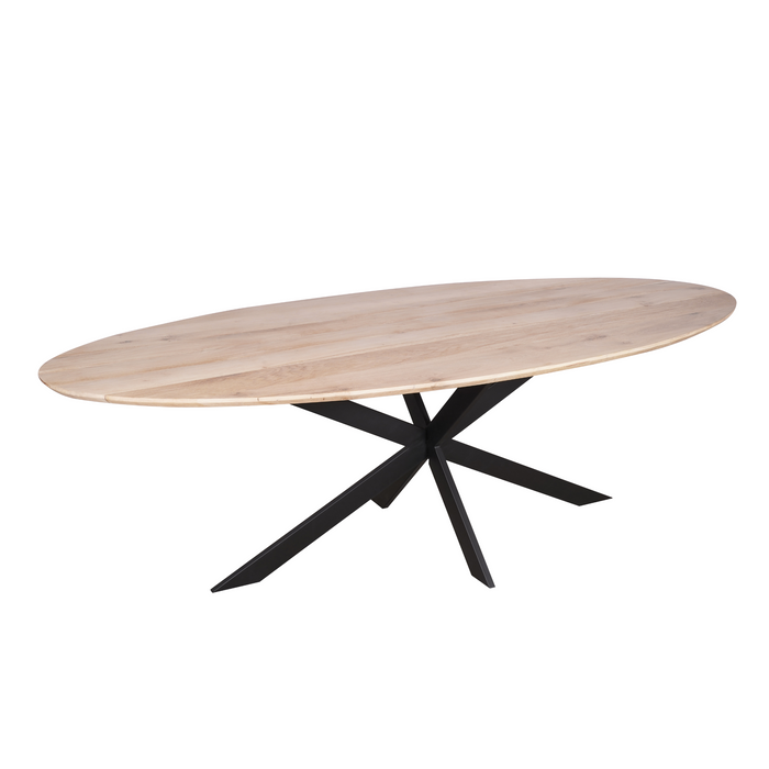 Eettafel Ferris Naturel | Eiken | Ovaal | Matrixpoot | 210cm