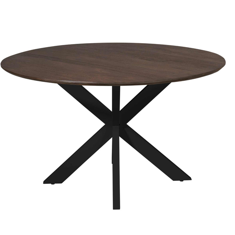 Eettafel Madison Brown | Mangohout | Rond | Matrix Black | 150cm