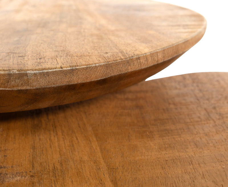 Erfurt | Massief Mangohout - Smooth Natural - Gelakt | salontafel organisch, set van 2,