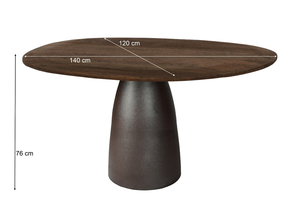 Eettafel Marron Espresso | Mangohout | Organisch | 140cm