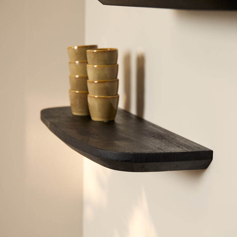 Wandplank Gusta Black | 60 cm | Set van 3