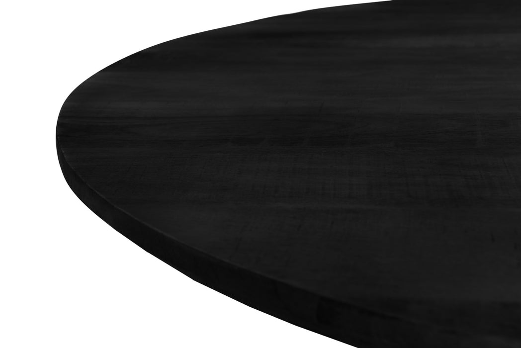 Eettafel Jesper Black | Mangohout | Rond | Matrixpoot