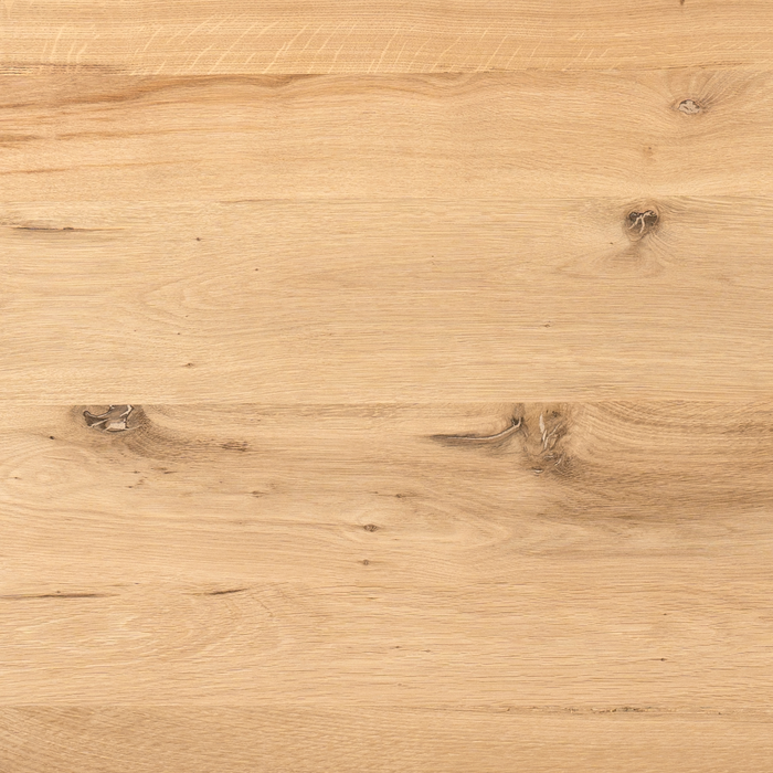 Eettafel Ferris Naturel | Eikenhout | Rond | Matrixpoot | 130cm