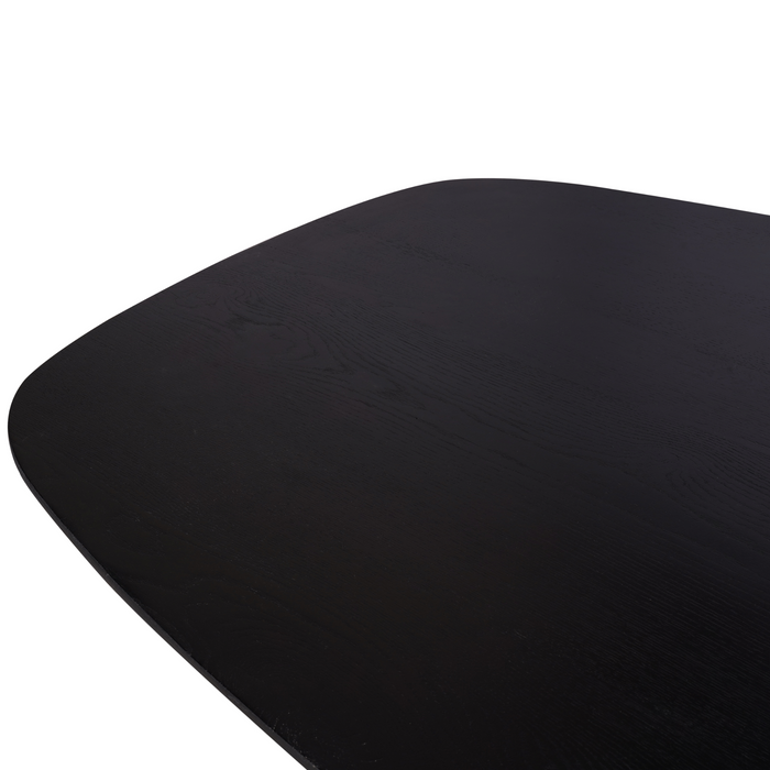 Eettafel Ferris Black | Eikenhout | Deens Ovaal | Matrixpoot