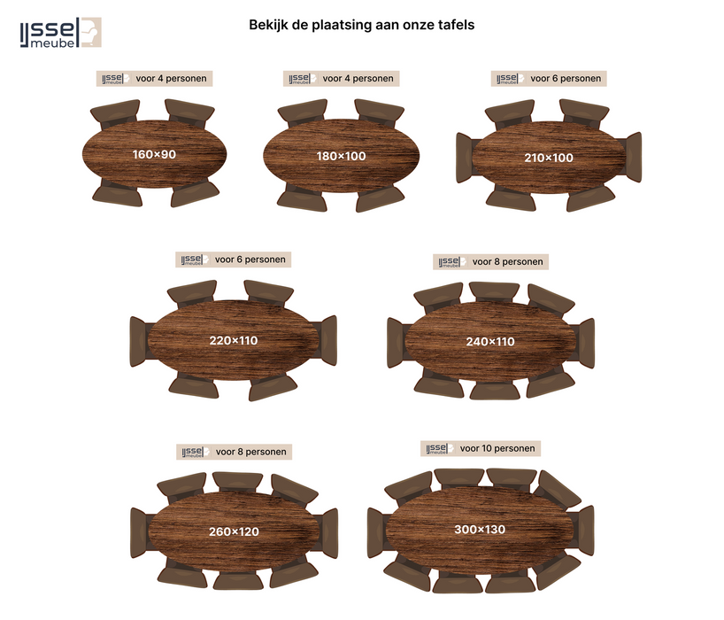 Eettafel Rockingham Black | Mangohout | Ovaal | Matrixpoot