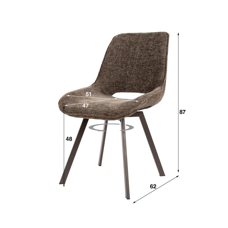 Stoel Swivel draaibaar Taupe