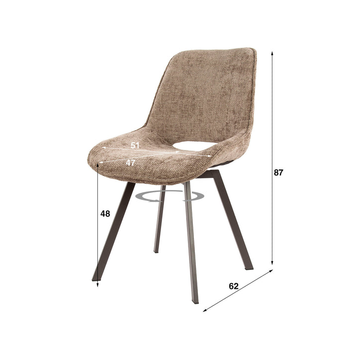 Stoel Swivel draaibaar Champagne