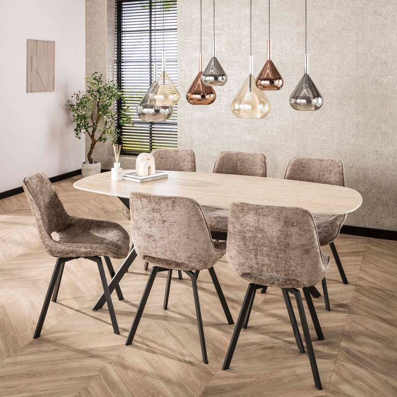 Stoel Swivel draaibaar Champagne