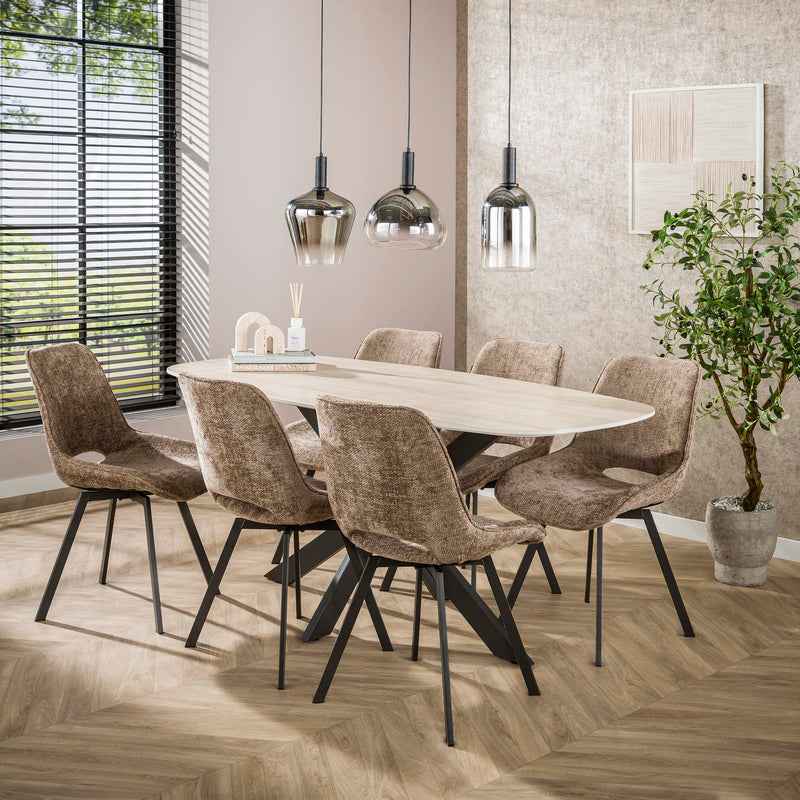 Stoel Swivel draaibaar Champagne