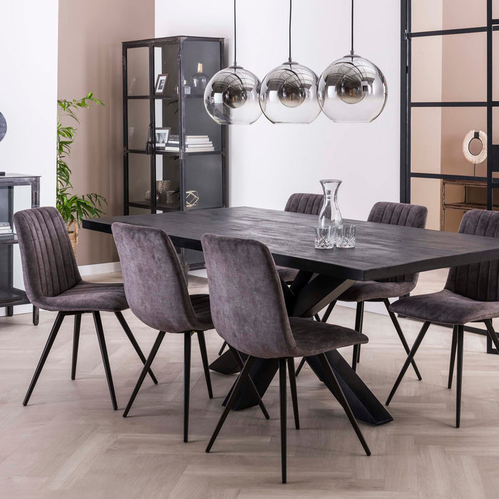 Stoel Straight Stitch Grijs