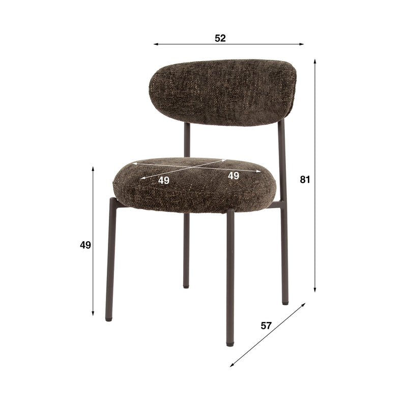 Stoel Round Bruin