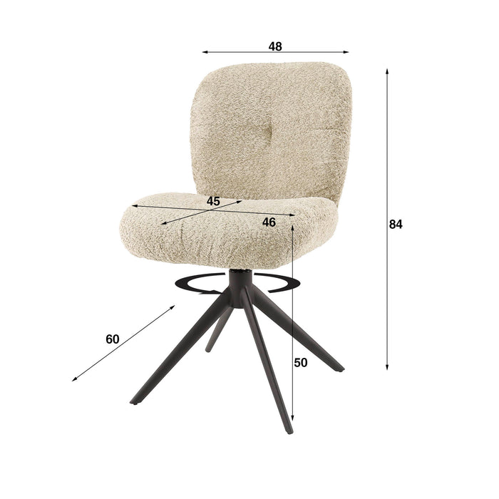 Stoel Comfort draaibaar Zand