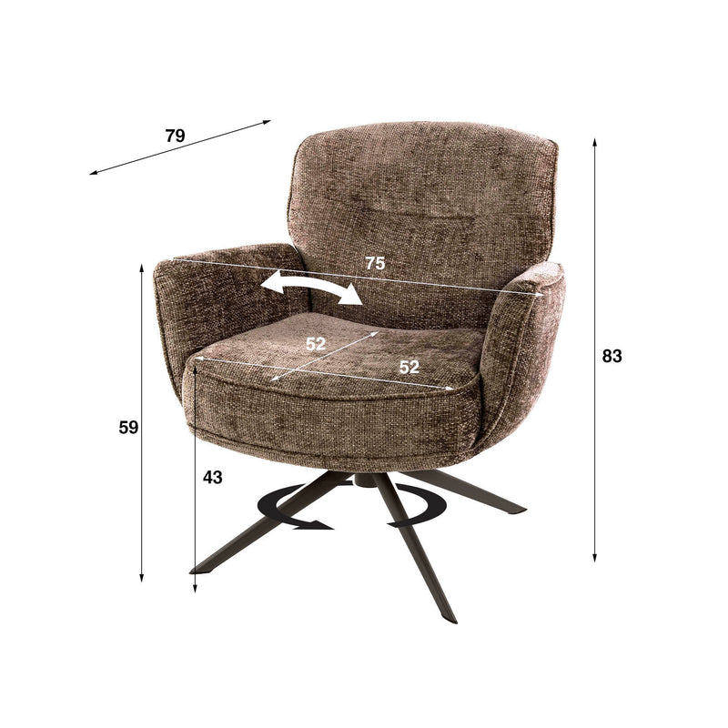 Fauteuil Forza draaibaar