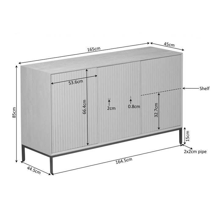 Dressoir Madison Brown  | 165 cm