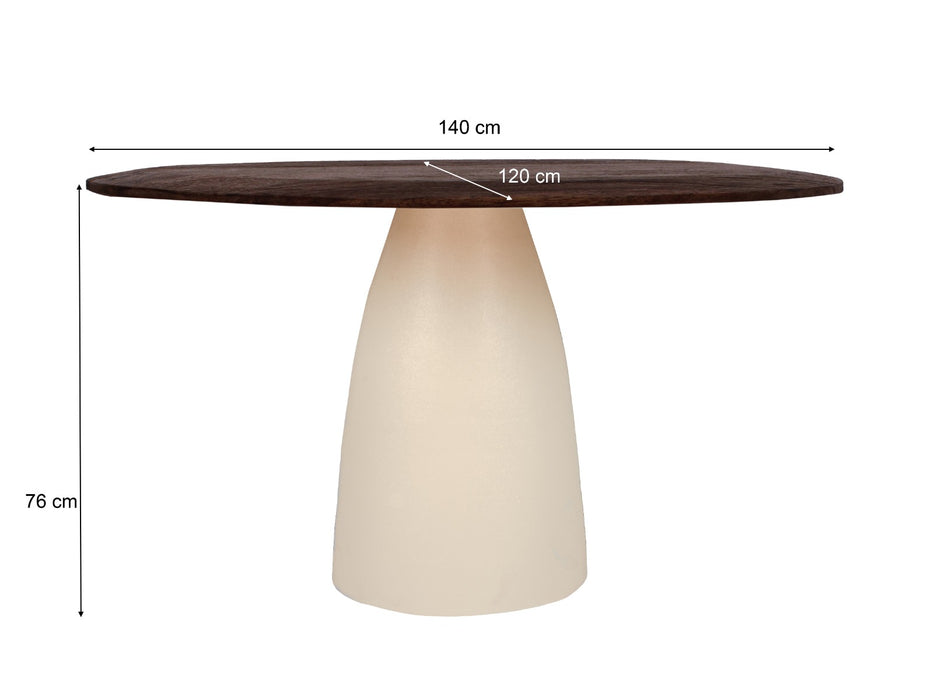 Eettafel Marron | Mangohout | Organisch | 140cm