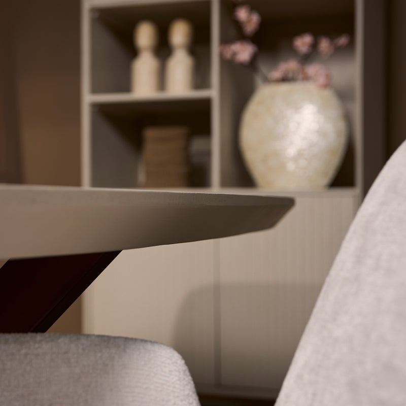 Eettafel Madison Sand | Mangohout | Deens Ovaal | Matrixpoot Brons | 240cm