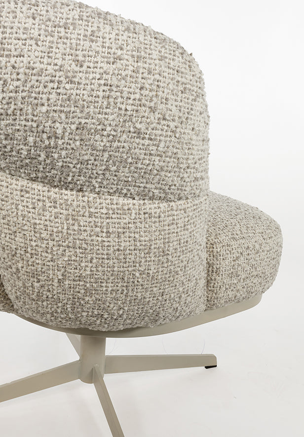 JLo | eetkamerstoel beige draaipoot 360 Cuzco Fog 3