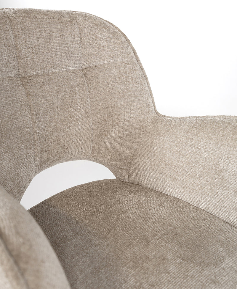 Alicia | eetkamerstoel draaipoot 360ARS Cremona Taupe 04