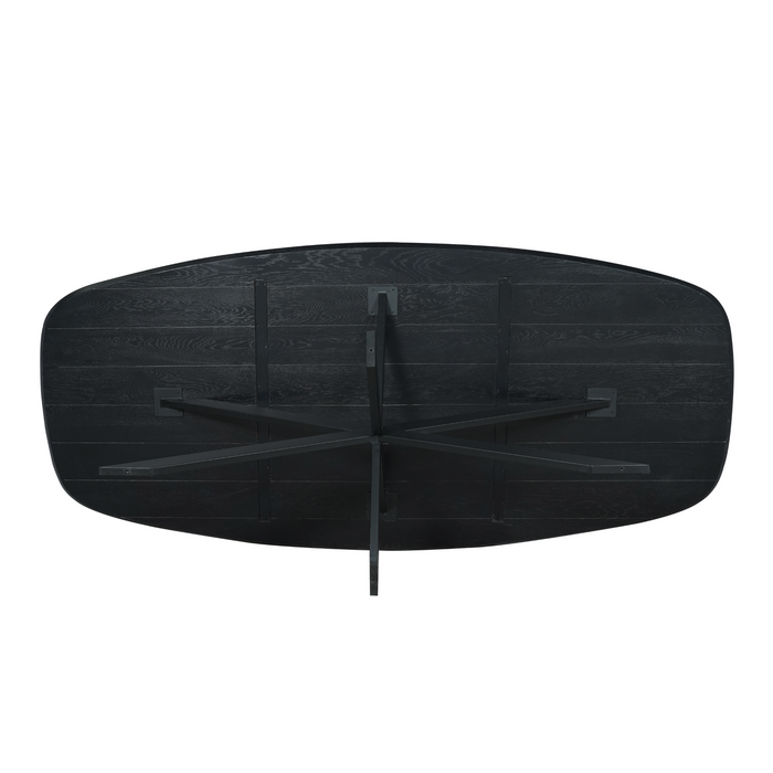 Eettafel Ferris Black | Eikenhout | Deens Ovaal | Matrixpoot