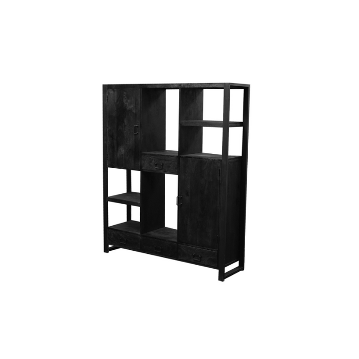Vakkenkast Boaz Black | 150 x 180 cm