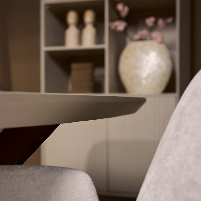 Eettafel Madison Sand | Mangohout | Deens Ovaal | Matrixpoot Brons | 200cm