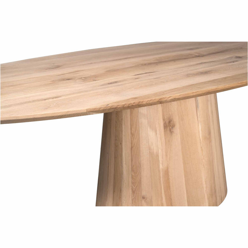 Eettafel Riga | Eiken | Ovaal | Ronde poot