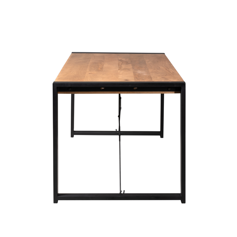Eettafel Barkley | Mangohout | Rechthoek | U-poot | 220x90