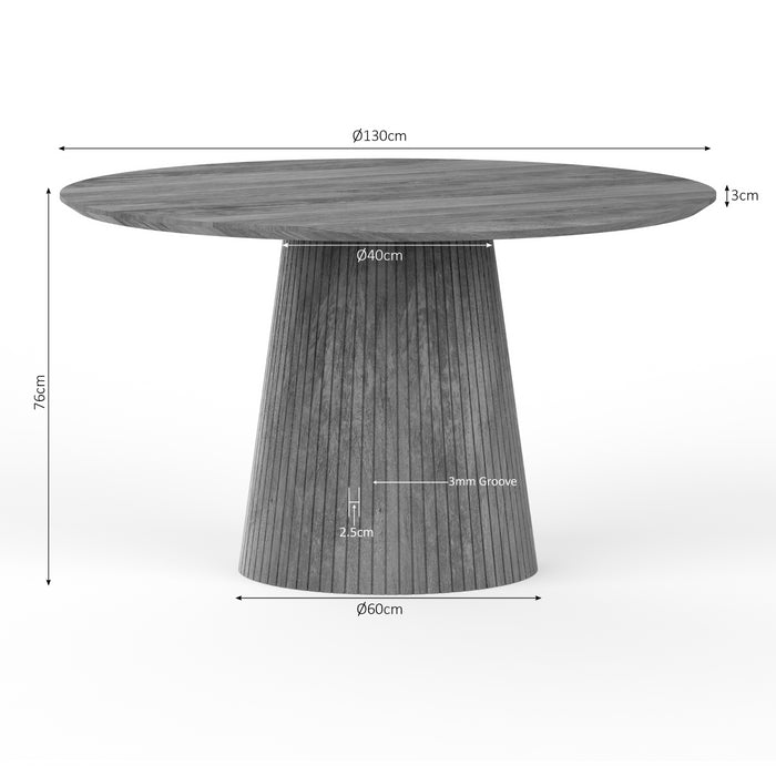Eettafel Solana Naturel | Mangohout | Rond