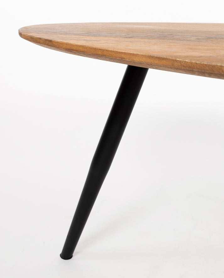 Kassel | Massief Mangohout - Smooth Natural - Gelakt | salontafel organisch, set van 2, (17mm)