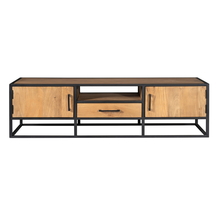 Tv meubel Denver | Mangohout en staal | 180 cm