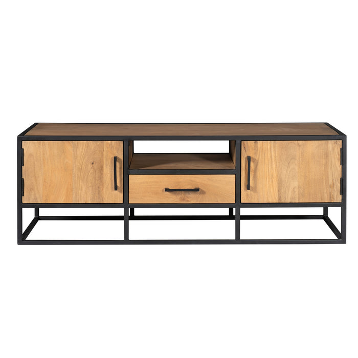 Tv meubel Denver | Mangohout en staal | 145 cm