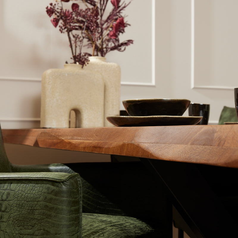 Eettafel Boston | Mangohout | Rechthoek | Matrixpoot | 220cm