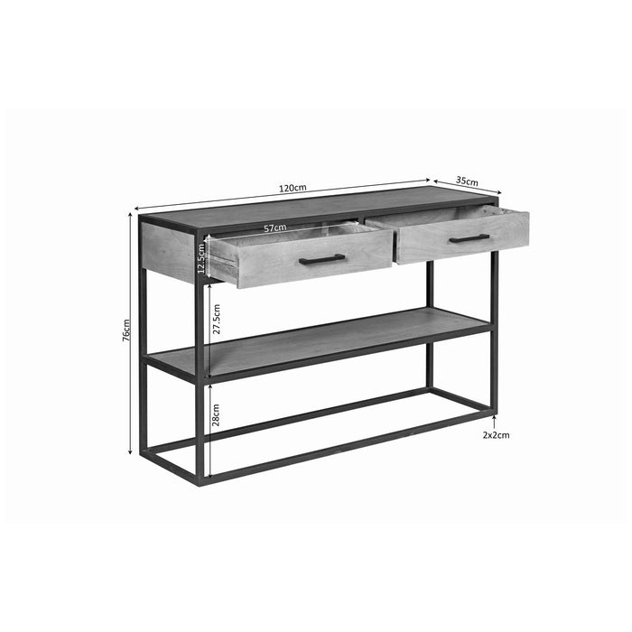 Sidetable Denver | Mangohout en metaal