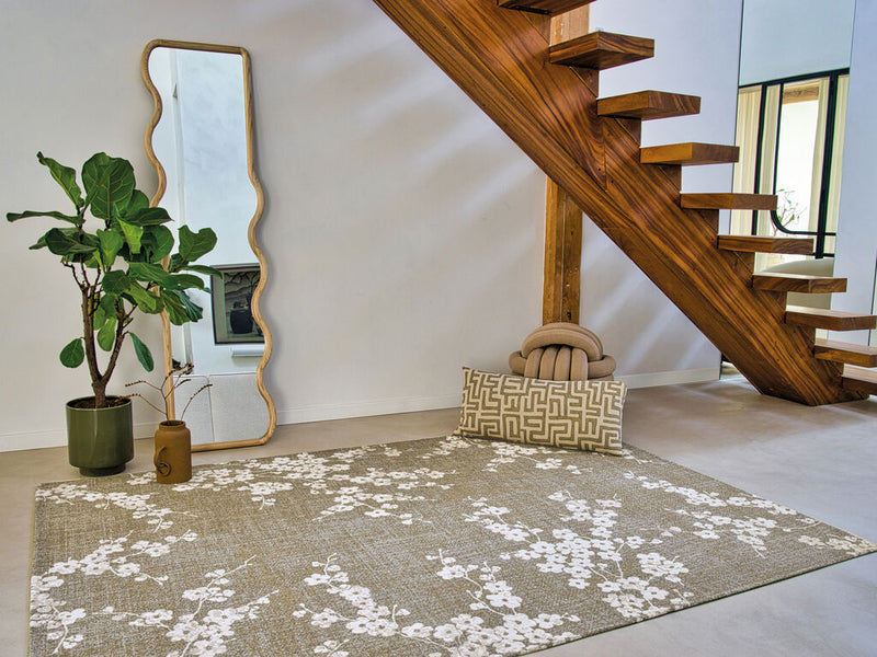 Vloerkleed Sakura | Rond | Patroon | 140cm