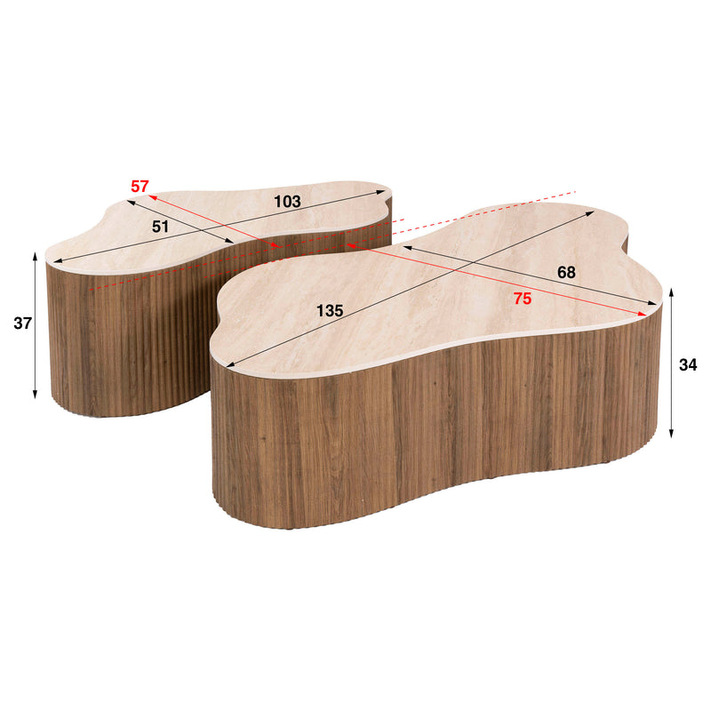 Salontafel Ceramo grande set/2